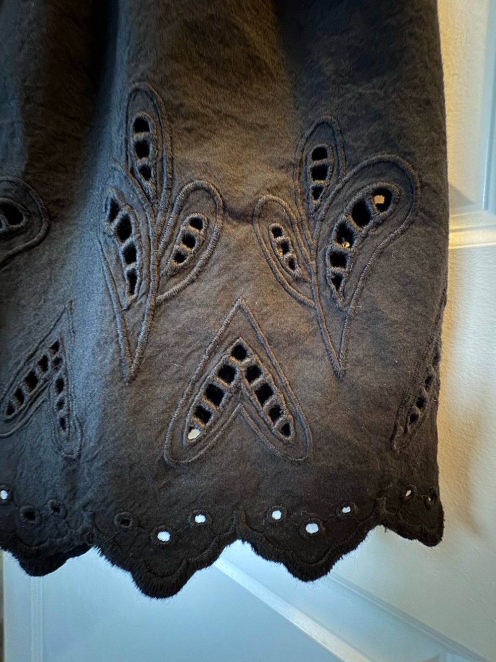 GAP Black Eyelet Tiered Midi Dress - Picture 5 of 6